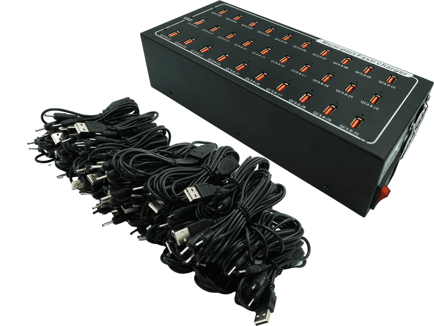 USB Charging Set for 120 Headphones thesilentdiscocompany