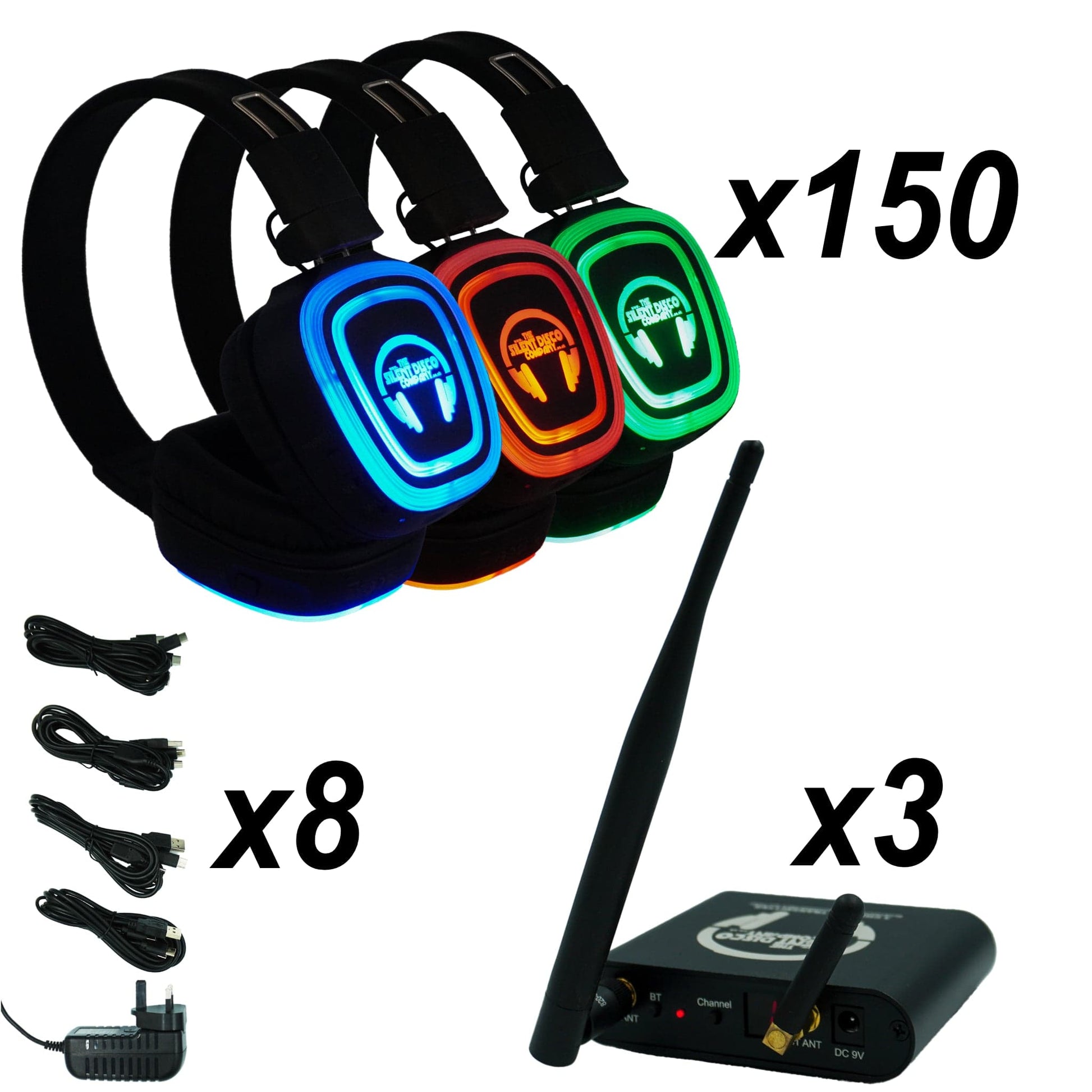 150 Headphones Silent Disco Package thesilentdiscocompany