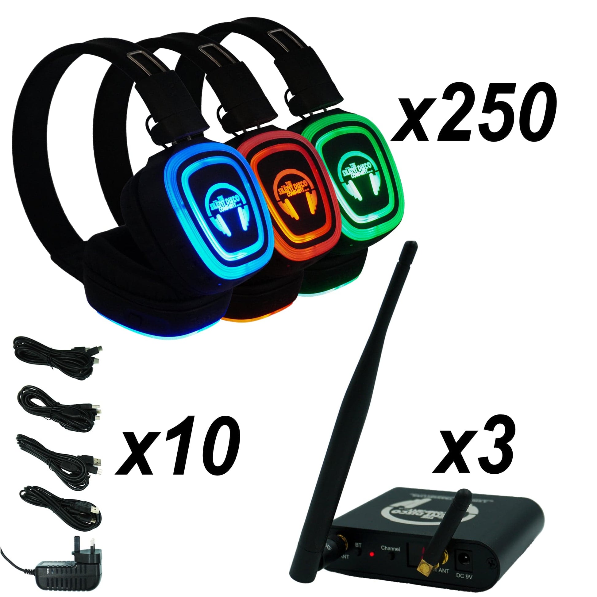250 Headphones Silent Disco Package thesilentdiscocompany