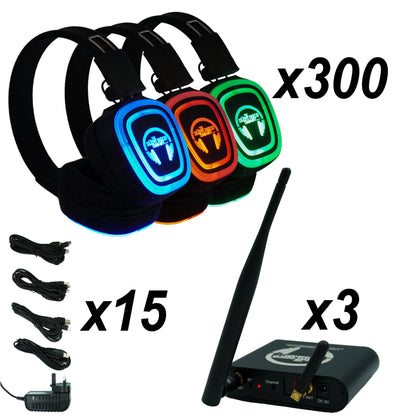 300 Headphones Silent Disco Package thesilentdiscocompany