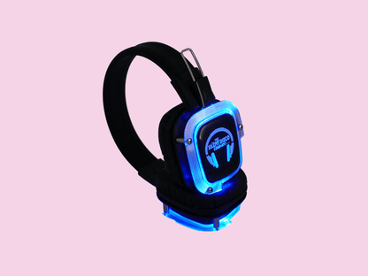 GLO LED Silent Disco Headphone (2 Channels) - Refurbished GradeA thesilentdiscocompany