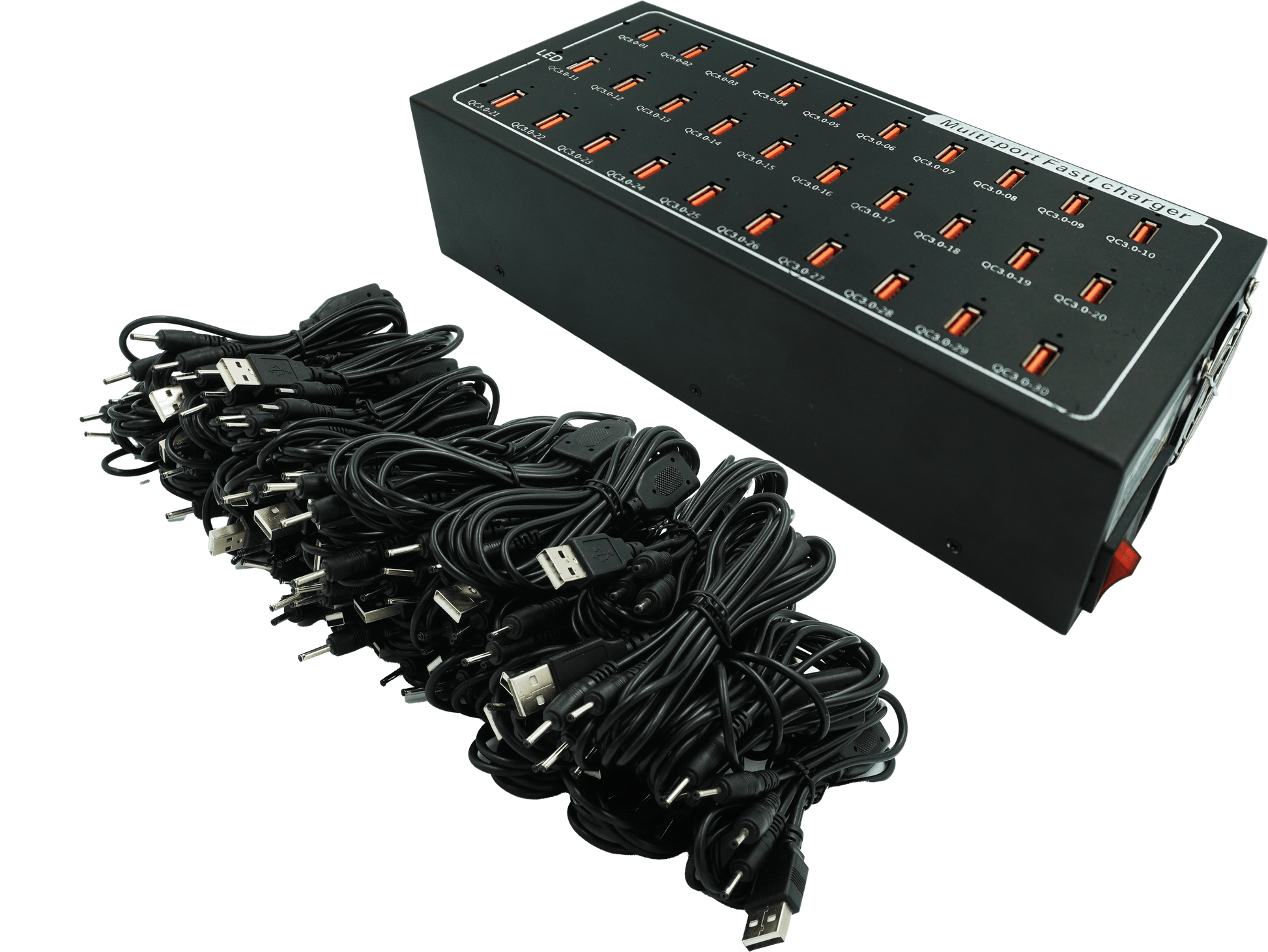 USB Charging Set for 120 Headphones thesilentdiscocompany